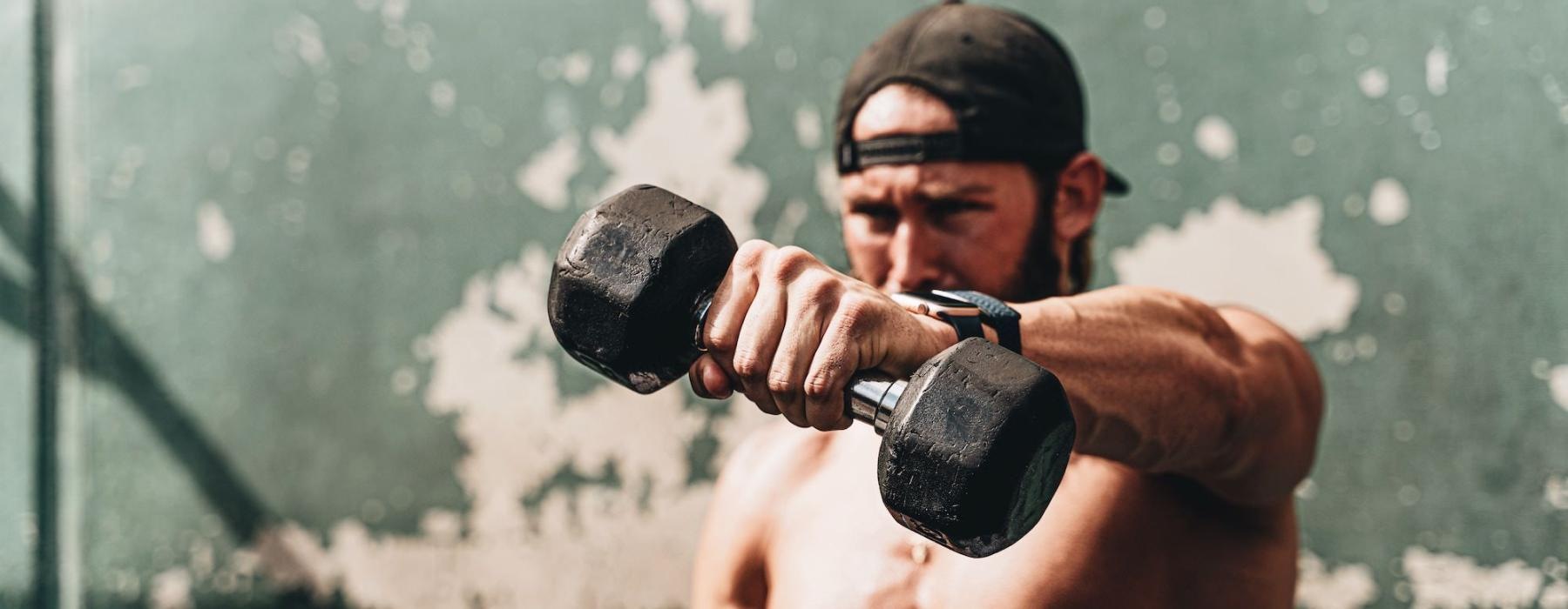 Man lifting a dumbell